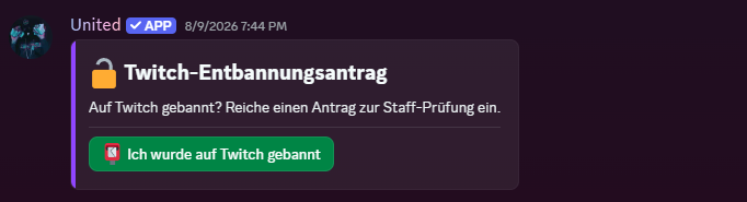Twitch-Entbannungsantrag